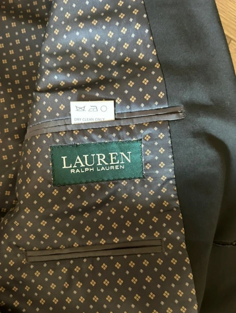 lauren ralph lauren men’s 42R black 2-button suit jacket blazer